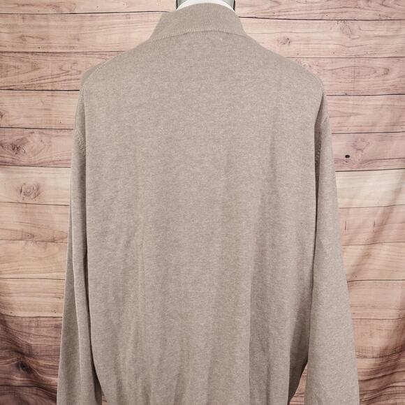Roundtree & Yorke Sweater Mens 2XL Quarter Zip Pullover Lightweight Knit Casual - Picture 5 of 10